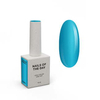 NAILSOFTHEDAY Color Top/Vitrage 12 — напівпрозорий насичений блакитний вітраж, 10 мл