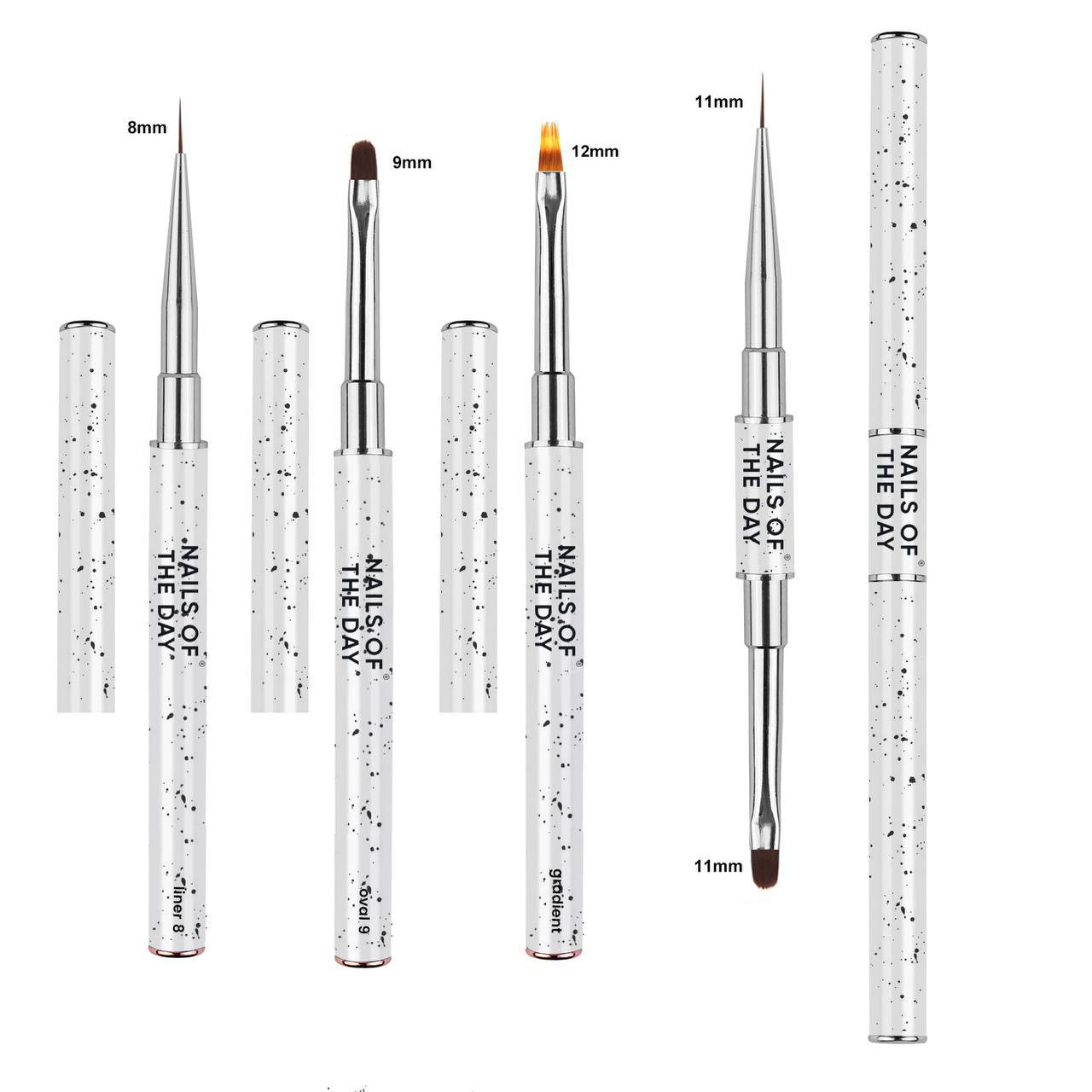 NAILSOFTHEDAY Professional Brush 2-in-1: Liner + Oval
